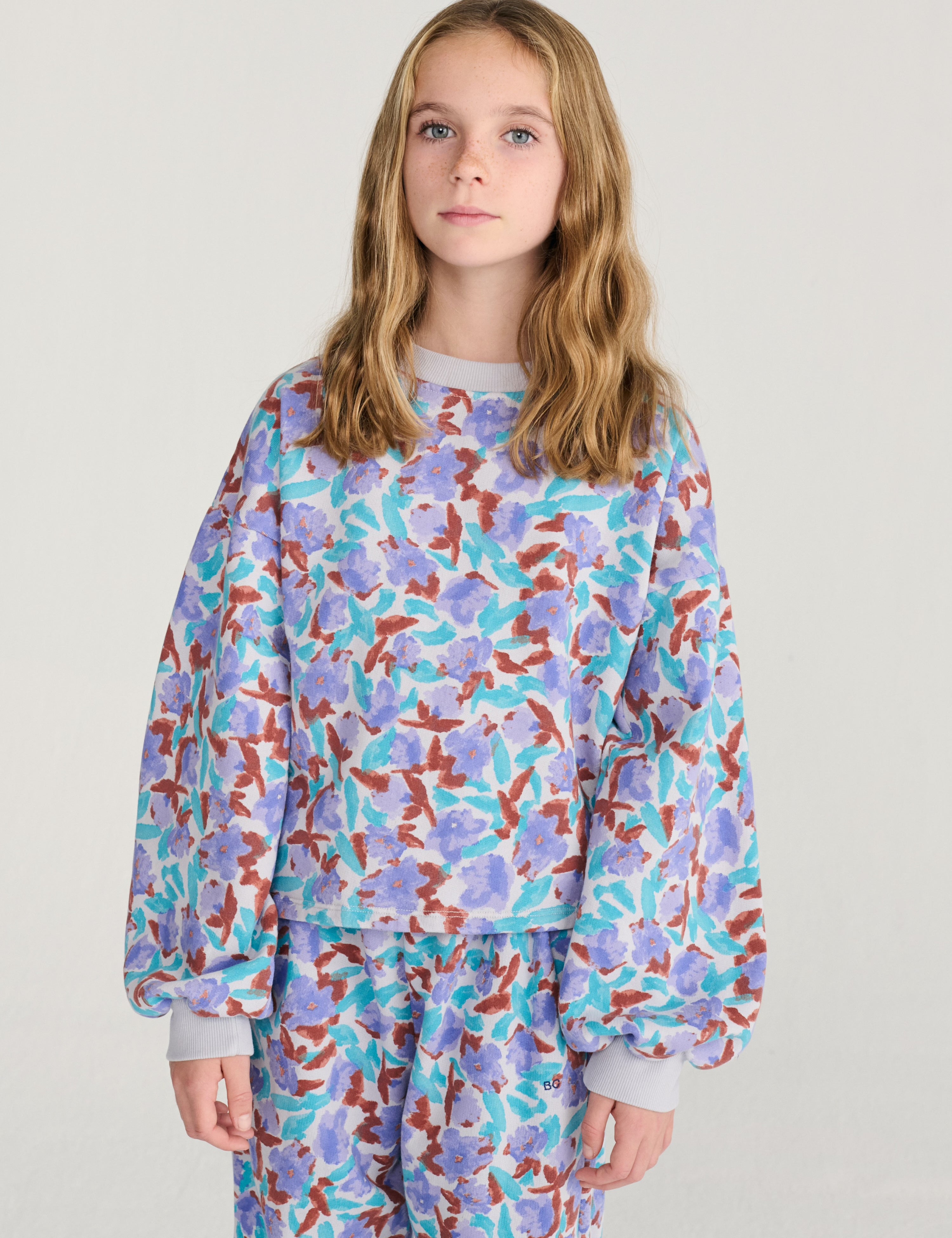 Watercolor ao cropped sweatshirt