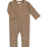 Butt Onesie - moss stripe