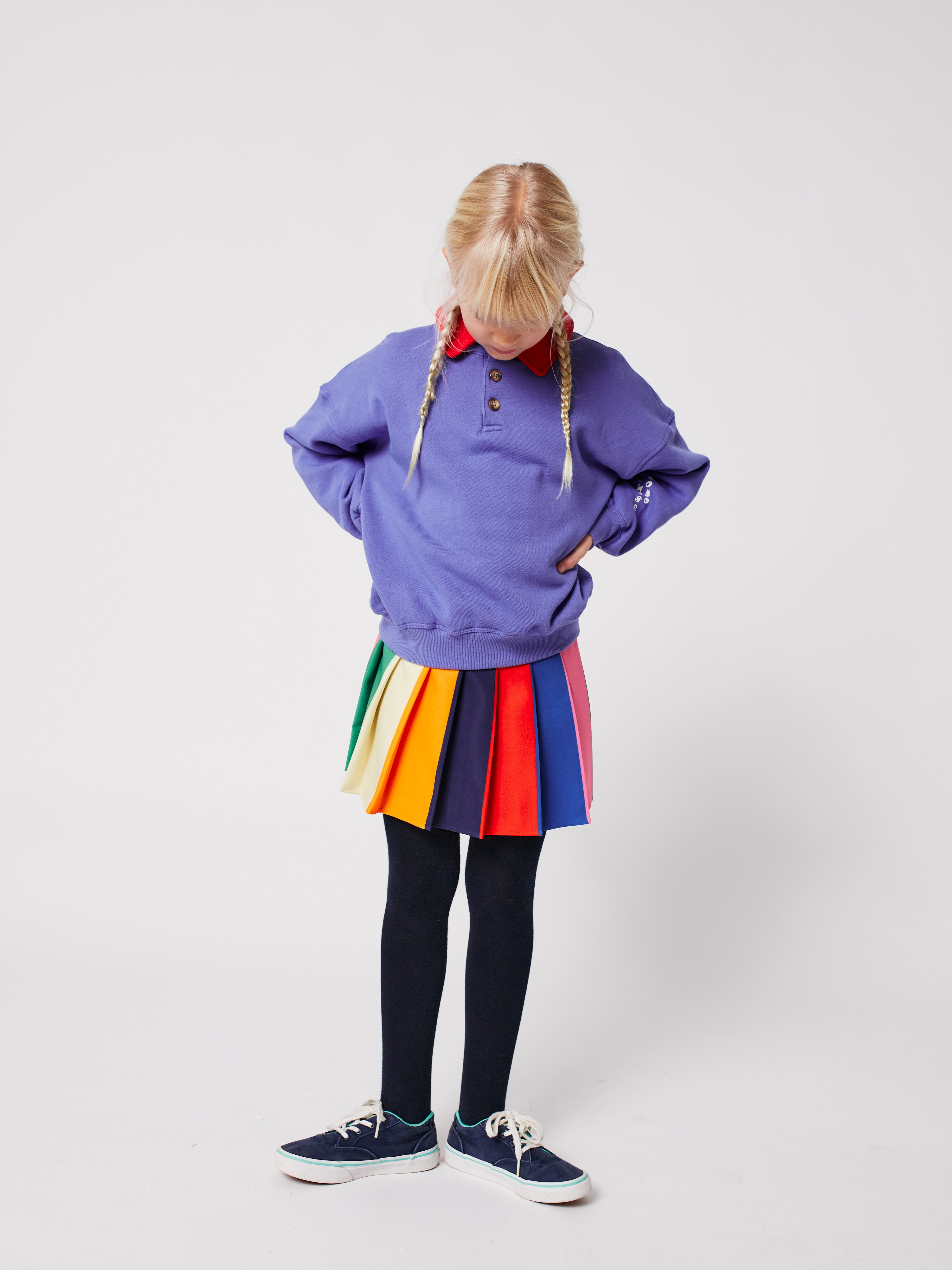 BOBO CHOSES / Bobo Color block pleated skirt