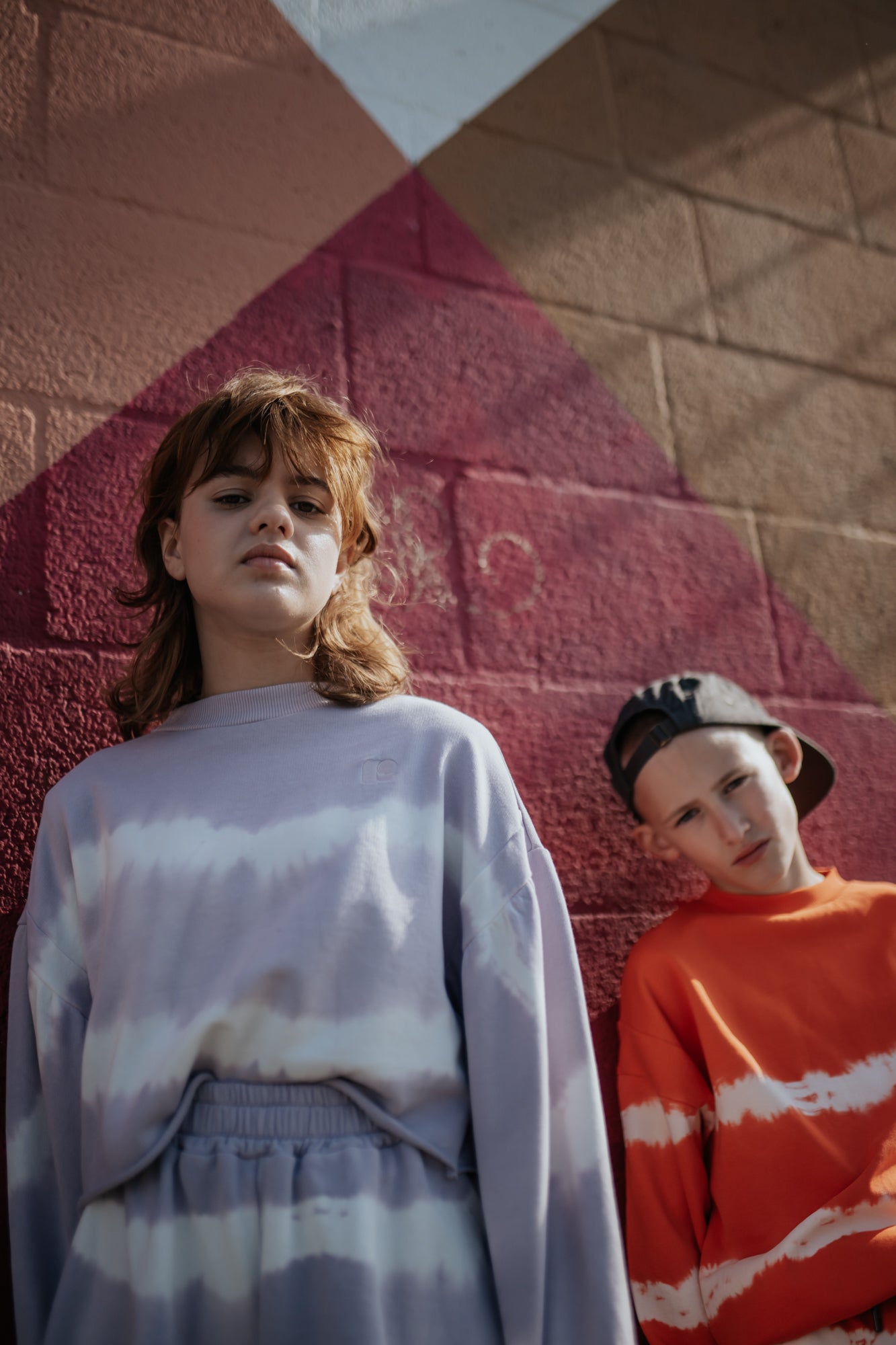 REPOSE / Crop Heart Sweater - lavender fog tie dye