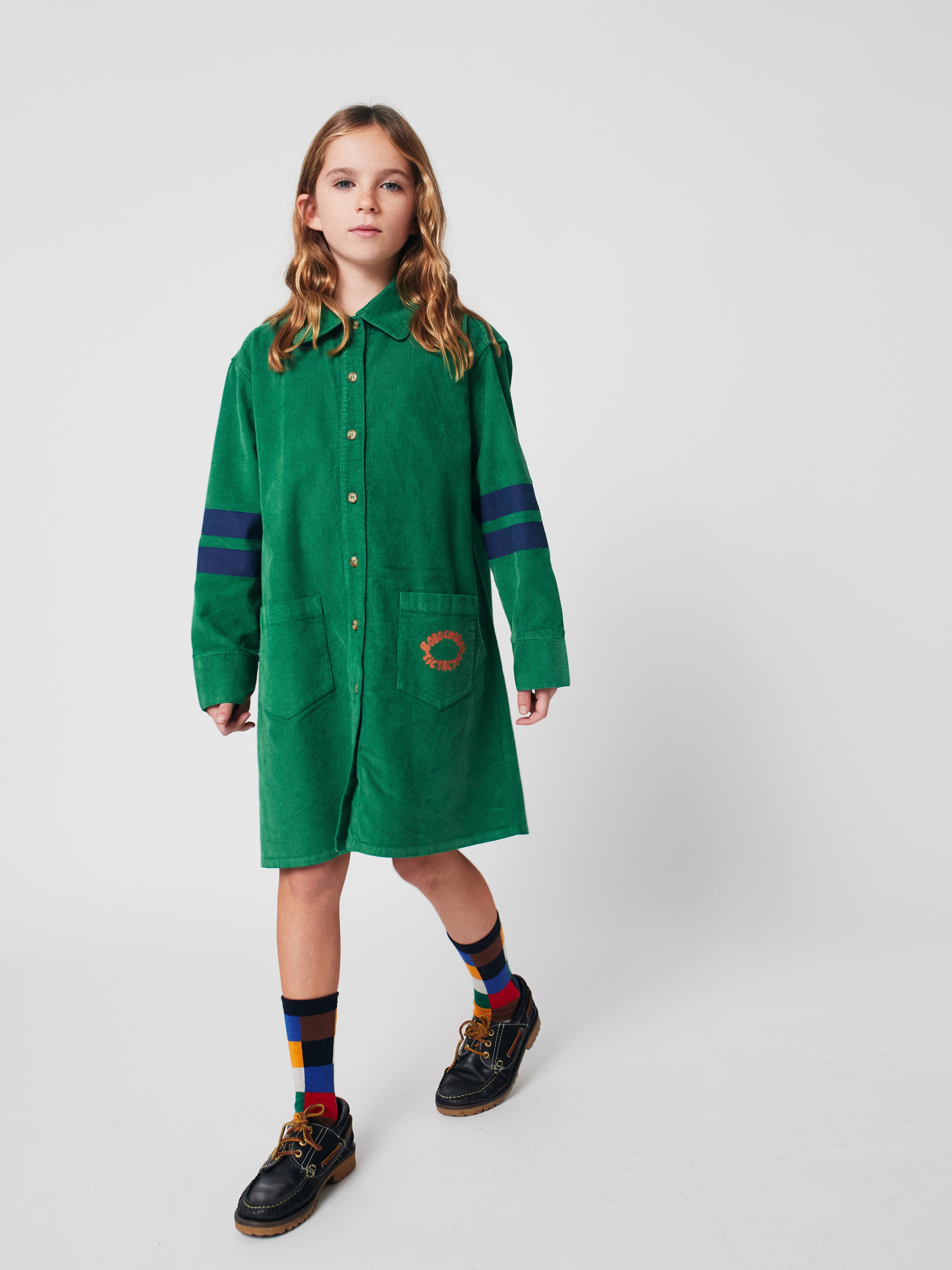 BOBO CHOSES / Tic Tac Toe corduroy shirt dress