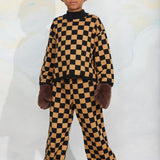 Chess Check knitted sweater