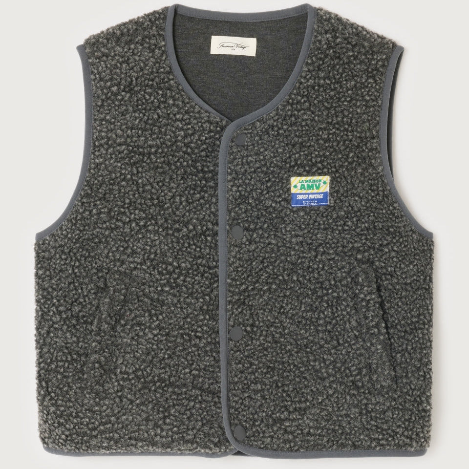 AMERICAN VINTAGE / Hoktown Gilet - charcoal LAATSTE 3-5jr / 98-110