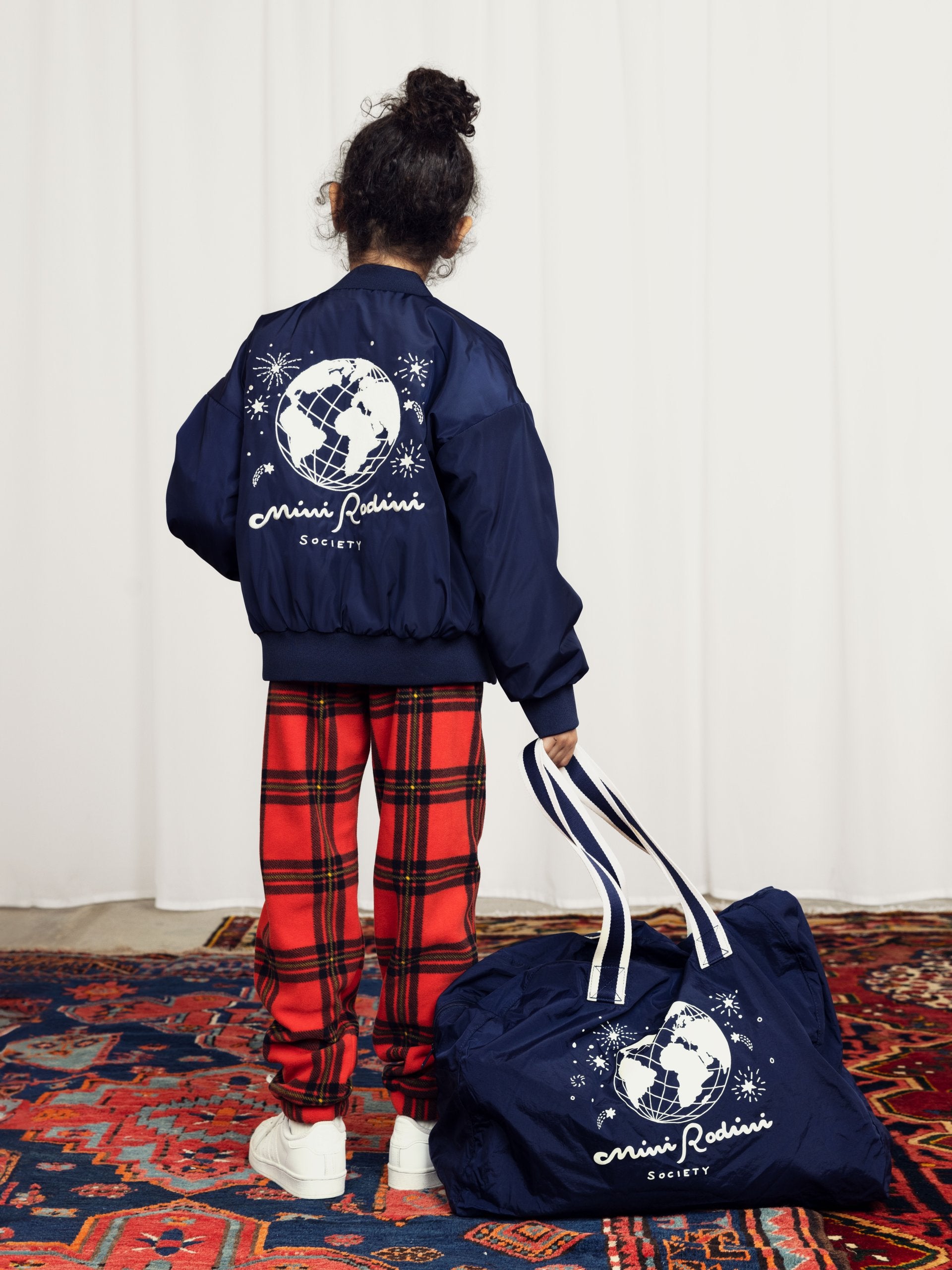MINI RODINI / Check Fleece Trousers