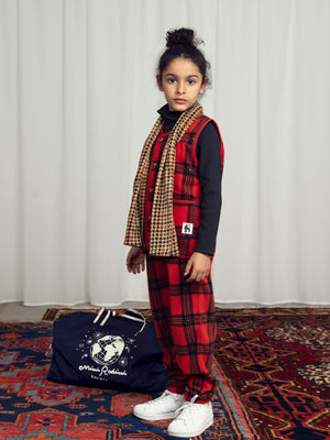 MINI RODINI / Check Fleece Trousers