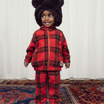 MINI RODINI / Check Fleece Trousers