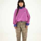 Comfort Fit Pant - taupe mini check