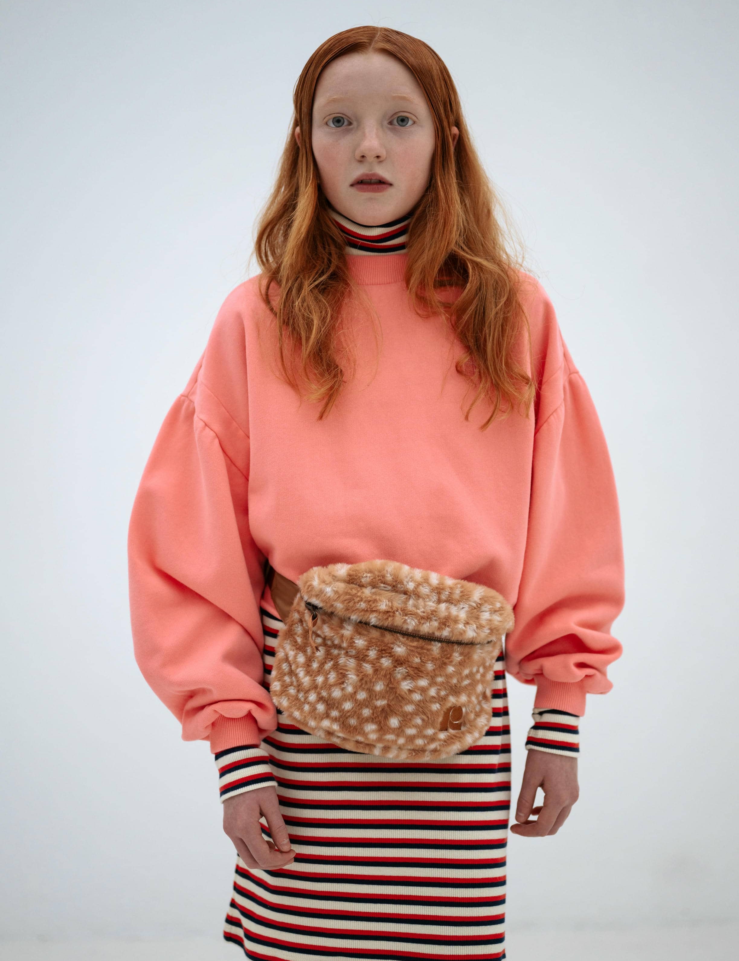 Crop Heart sweater - cheeky flamingo