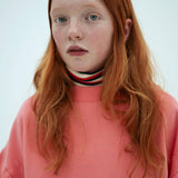 Crop Heart sweater - cheeky flamingo