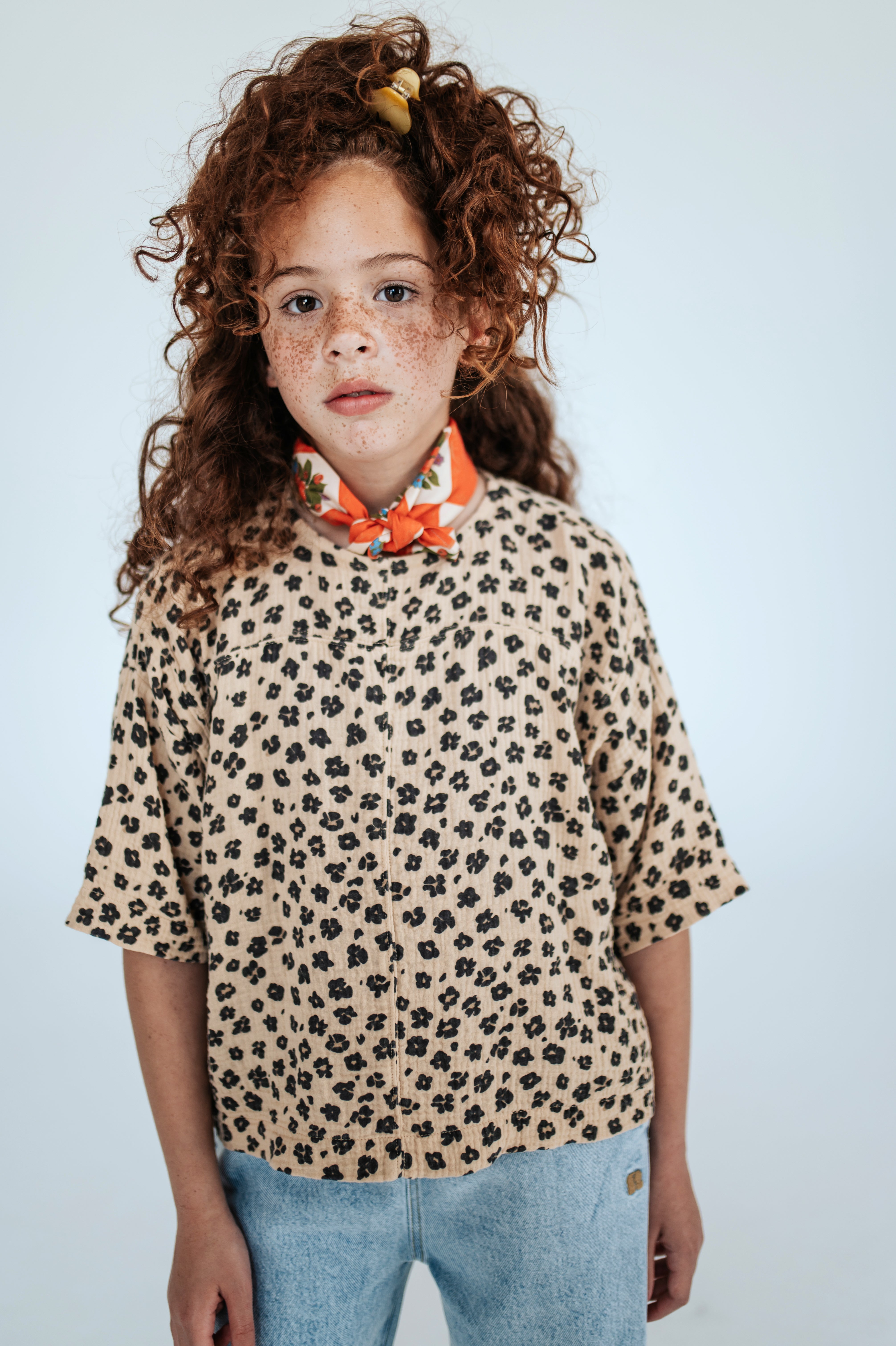 REPOSE / Handsome leopard flower tee LAATSTE; 6jr / 116