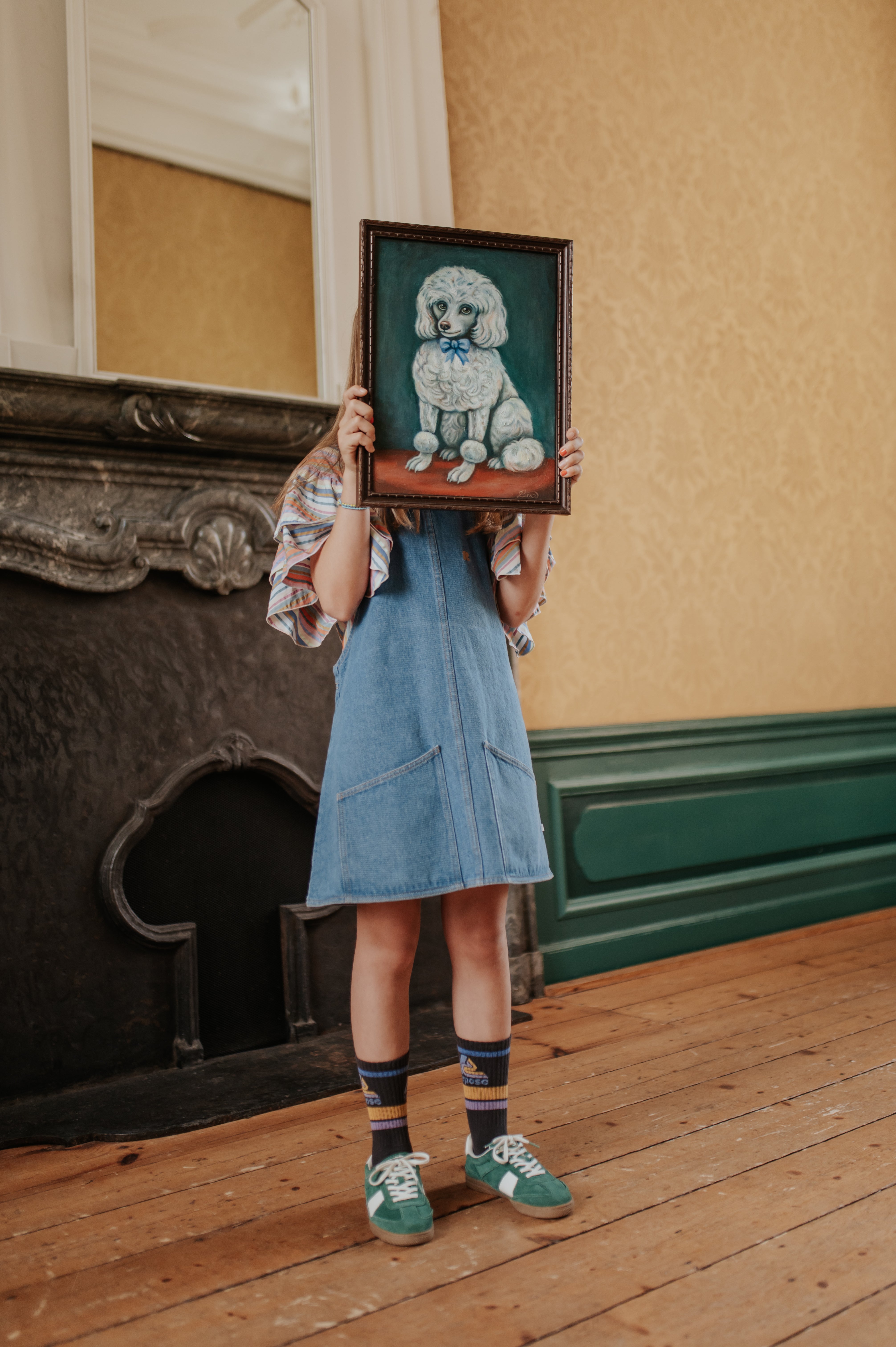 REPOSE / Dungaree dress