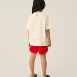 Red Color Block Shorts
