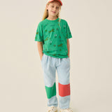 Bicolor Patches Denim Trousers