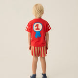 Red Striped Shorts