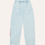 Bicolor Patches Denim Trousers