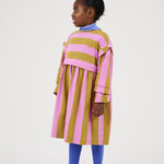 REPOSE / Relax Dress - soft pink block stripe