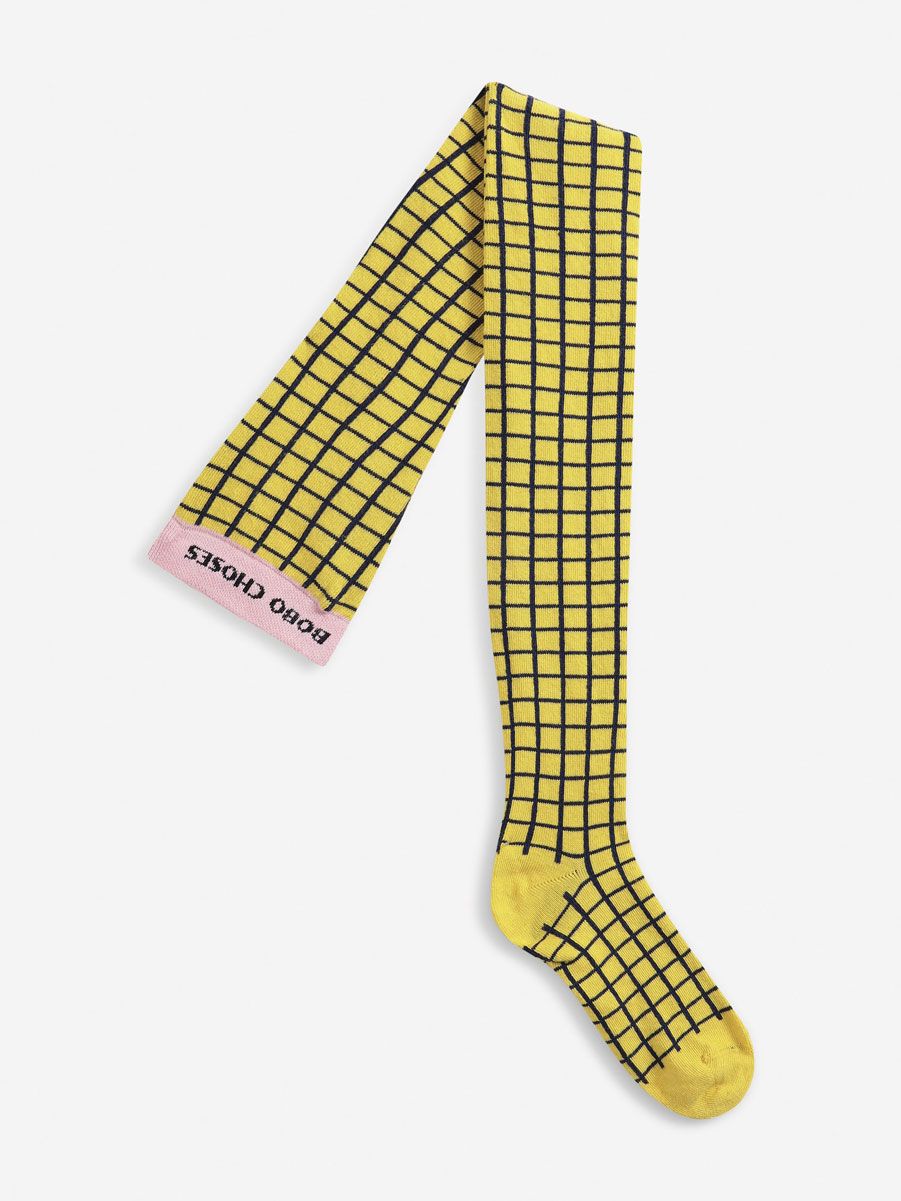 BOBO CHOSES / Checkered Yellow tights