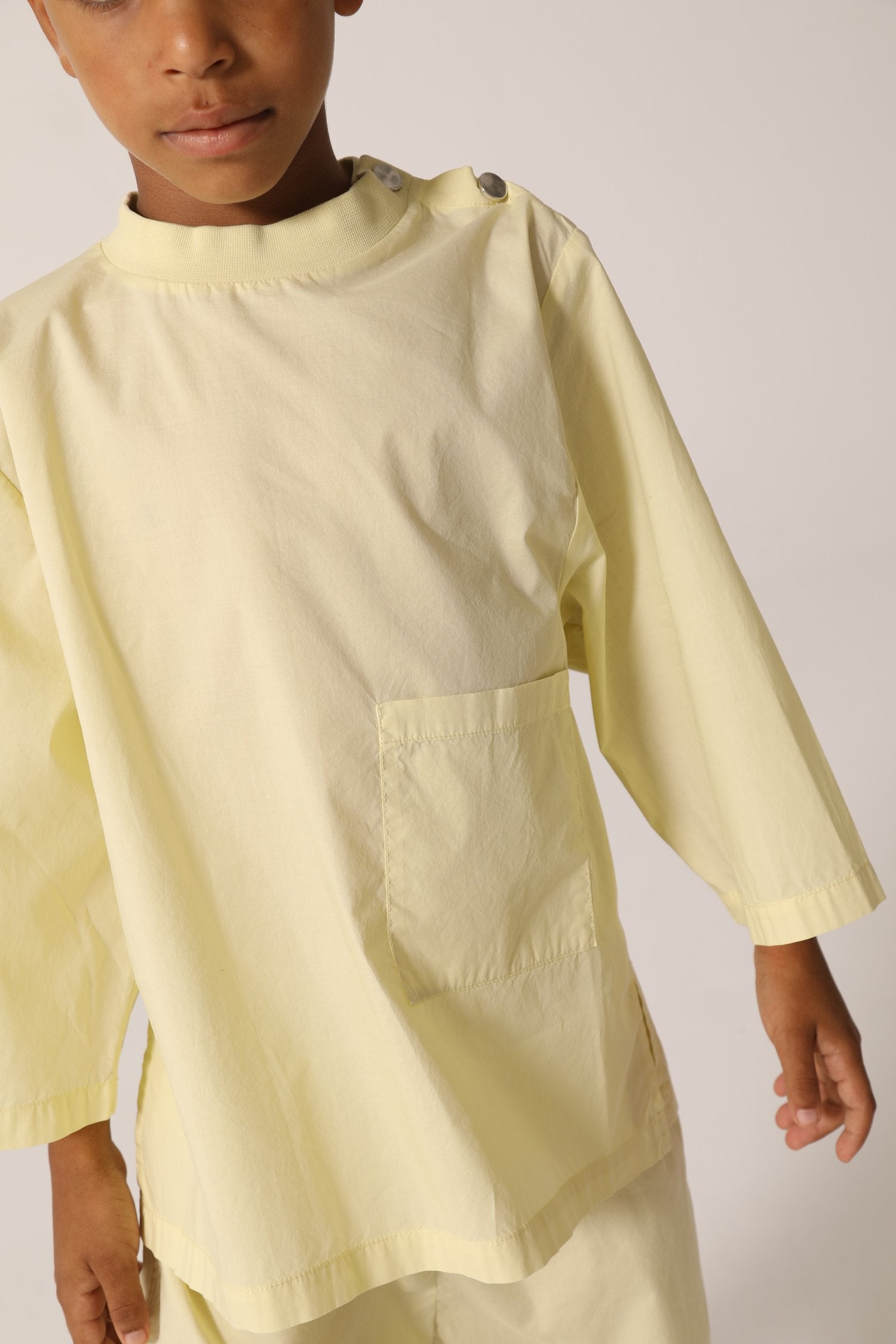 RAQUETTE / Summer poplin graphic longsleeve