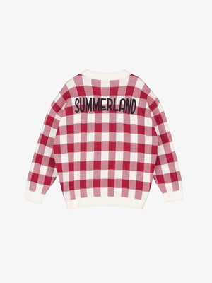 YPORQUE / Gingham slouch cardigan