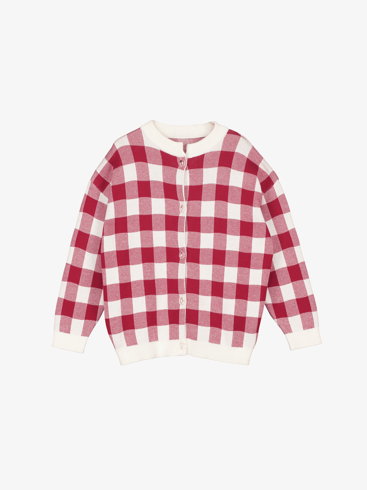YPORQUE / Gingham slouch cardigan