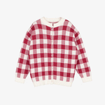 YPORQUE / Gingham slouch cardigan