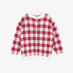 YPORQUE / Gingham slouch cardigan