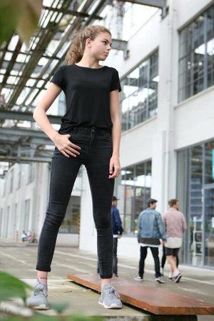 GRUNT / Skinny zwarte meidenjeans