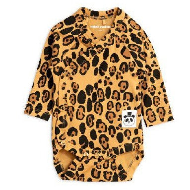 MINI RODINI / Basic leopard wrap body, BABY
