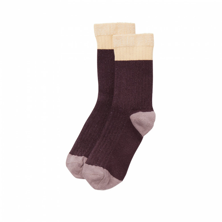 MINGO / Socks Tri-Color Chestnut Golden Hay Rose Grey