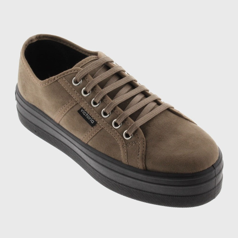 VICTORIA SHOES / Barcelona suede platform trainer